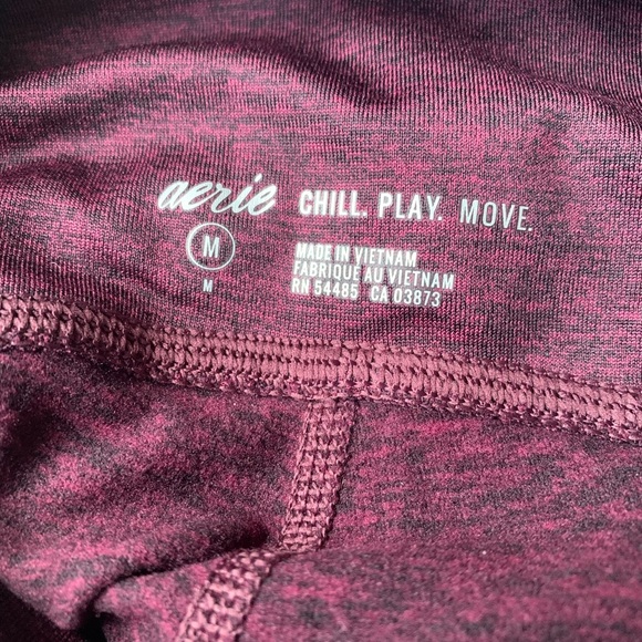 Aerie Maroon Chill Play Move Leggings - Picture 4 of 6